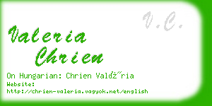 valeria chrien business card